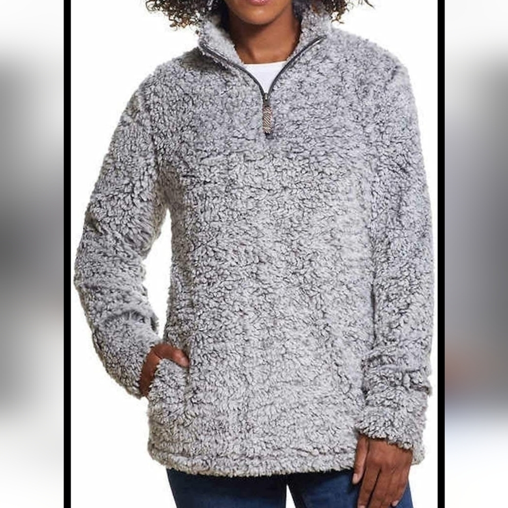 Weatherproof vintage sherpa pullover medium dolphin gray